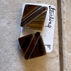 Sterling Silver Brown Earrings